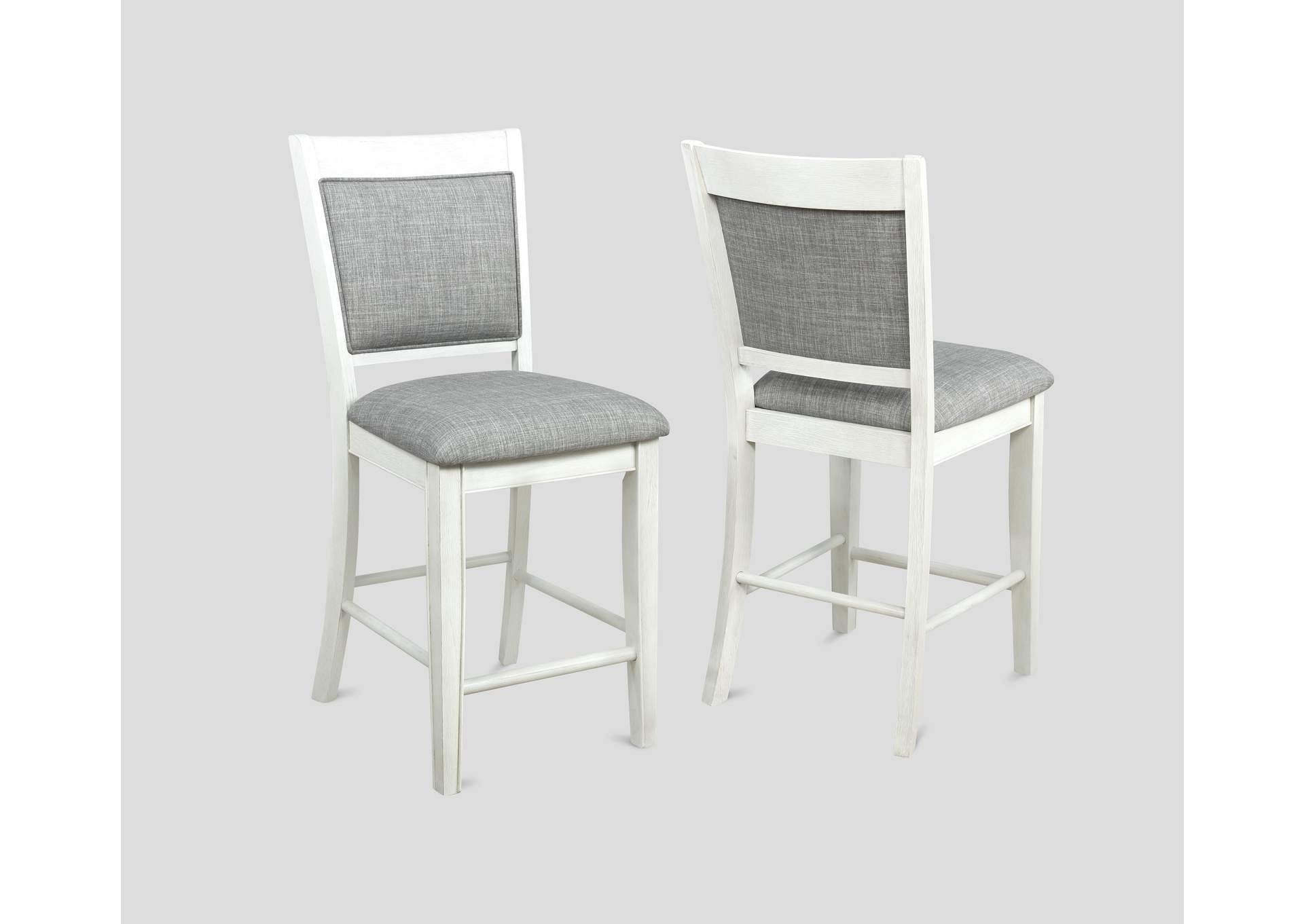 FULTON COUNTER HEIGHT CHAIR - WHITE set of 2